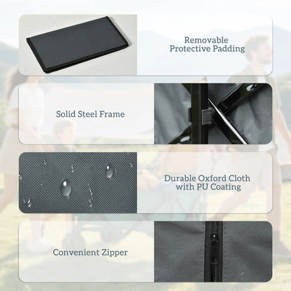 Folding Camping Trailer, Outdoor Pull Along, Anti-Slip Wheel, Dark Grey Bike Cargo Trailers at Gallery Canada