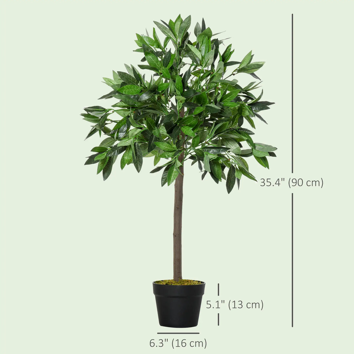 3FT Artificial Laurel Tree Set Of 2, Potted Fake Plant, Green Artificial Trees at Gallery Canada