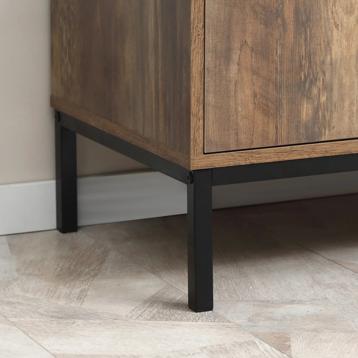 Retro TV Cabinet for 50", Adjustable Shelf, Sliding Door, Living Room TV Stands at Gallery Canada