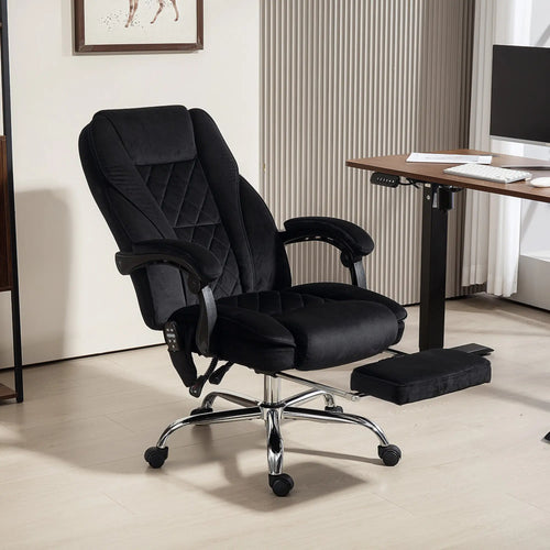 Reclining Massage Office Chair, Black