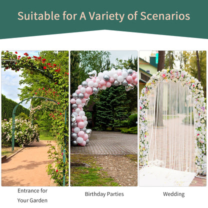 7.5ft Metal Garden Arch, Outdoor Walkway Arbor, Climbing Vine Plants, Black Garden Arches at Gallery Canada