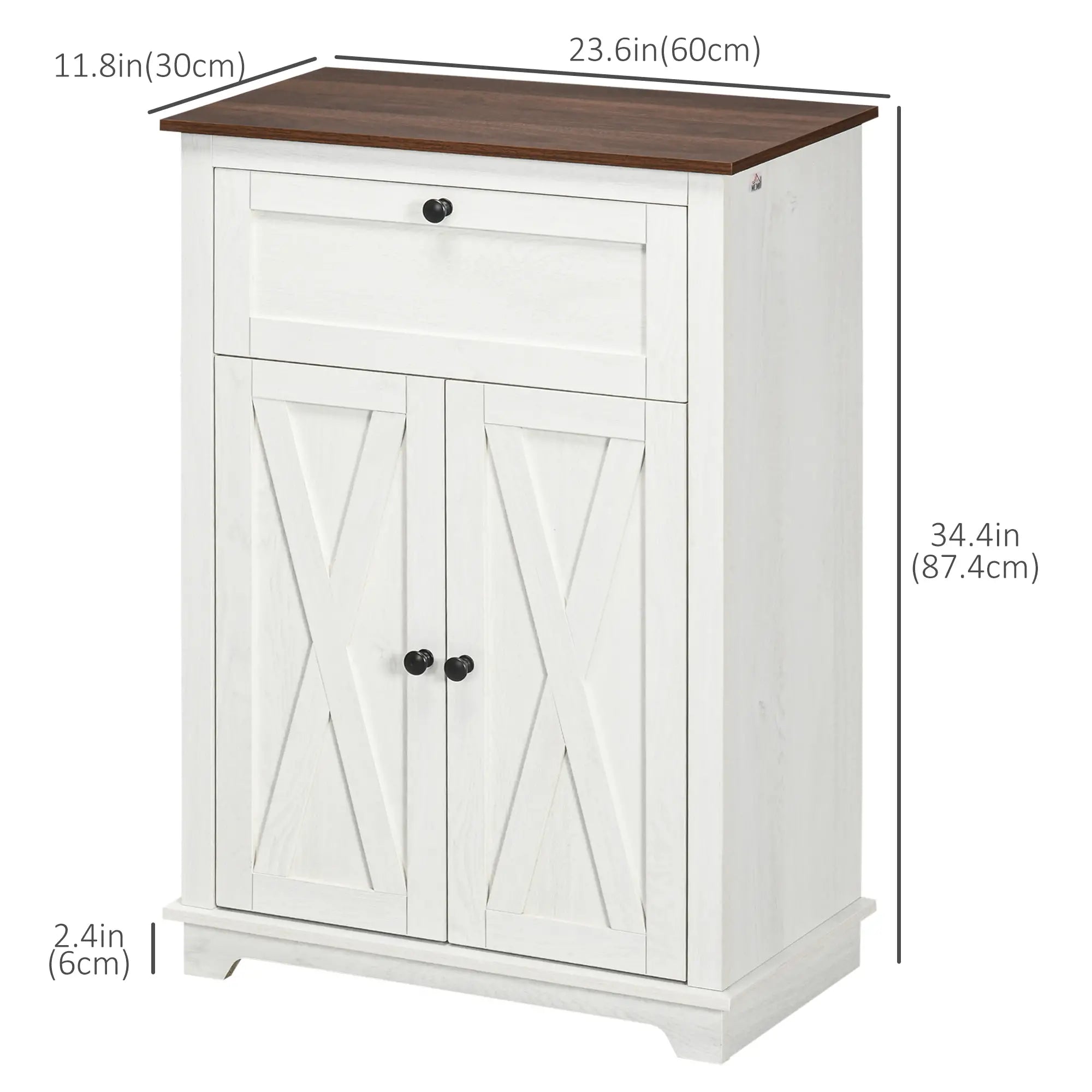 Farmhouse Sideboard Cabinet, Kitchen Living Room Storage, 23.6