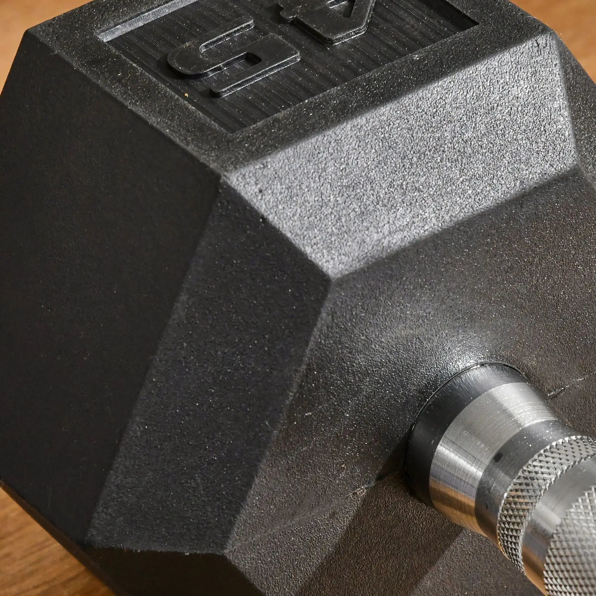 45lbs Rubber Hex Dumbbells, for Home Gym Fitness, Black Dumbbells & Barbells at Gallery Canada