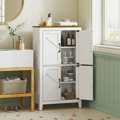 Bathroom Storage Cabinet, Barn Floor Cabinet, White Freestanding Bathroom Cabinets at Gallery Canada