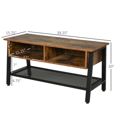 Industrial TV Stand, Console for 45'' Flat Screen, Rustic Brown TV Stands at Gallery Canada