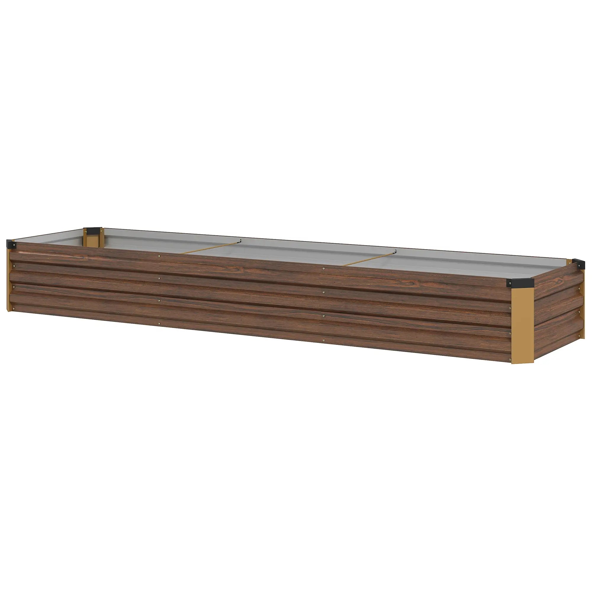 8'x2'x1' Galvanized Raised Bed, Elevated Planter Box, Dark Brown Raised Garden Beds Dark Brown at Gallery Canada