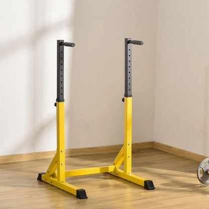 Dip Station, Parallel Bar, 10 Adjustable Height, Home Gym, Yellow Power Towers at Gallery Canada