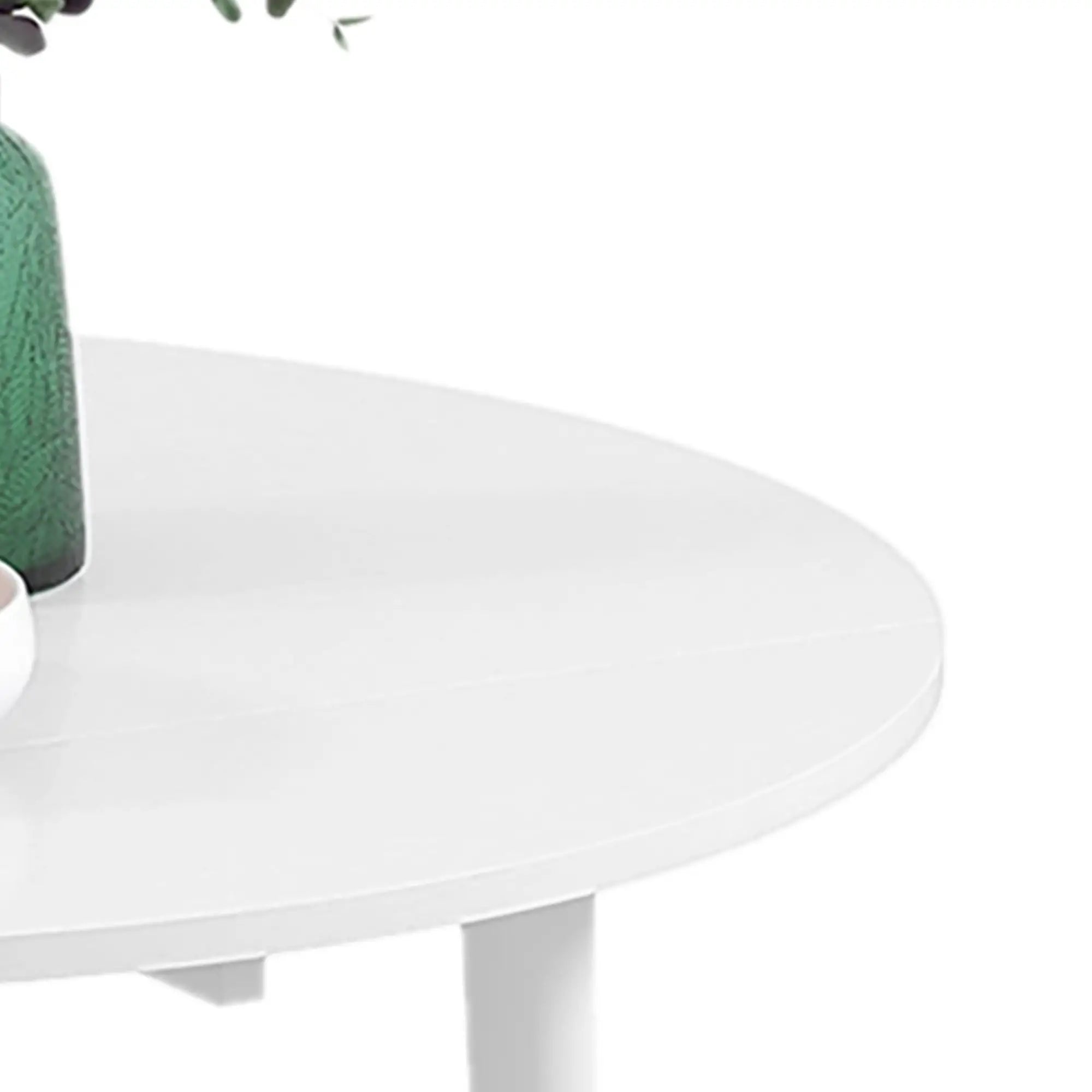 Folding Dining Table, Round Drop Leaf Kitchen Table, Distressed White, White Dining Tables at Gallery Canada