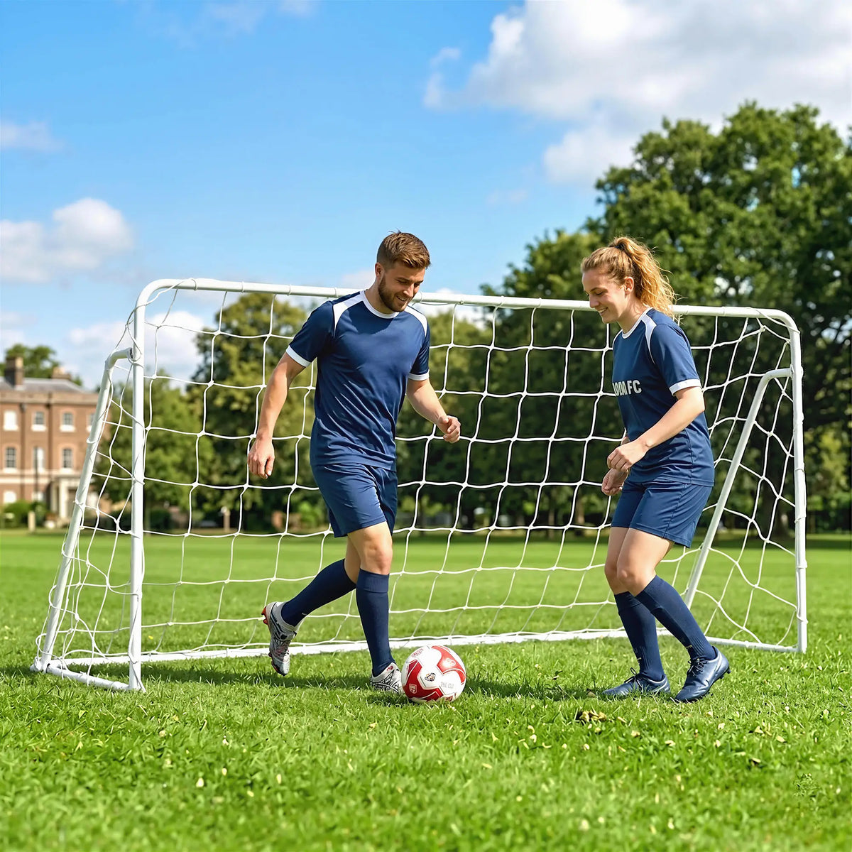 8 X 5Ft Soccer Goal, Portable Practice Net With Nylon Mesh & Steel Frame, Black Soccer at Gallery Canada