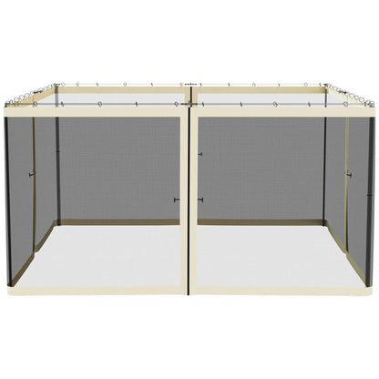 Replacement Mosquito Netting, 13' x 13', Cream White, Black Gazebos at Gallery Canada