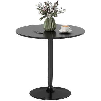 Modern Kitchen Table For 2, Round Dining Table With Steel Base, Black Dining Tables at Gallery Canada