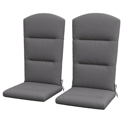 Adirondack Chair Replacement Cushion, With Back And Ties, Dark Grey