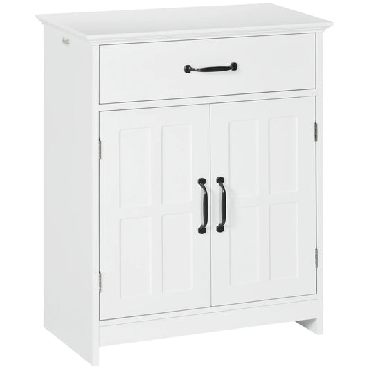 Bathroom Cabinet, 2 Doors, Adjustable Shelves, 23.6"x11.8"x29.5", White Bathroom Cabinets White at Gallery Canada