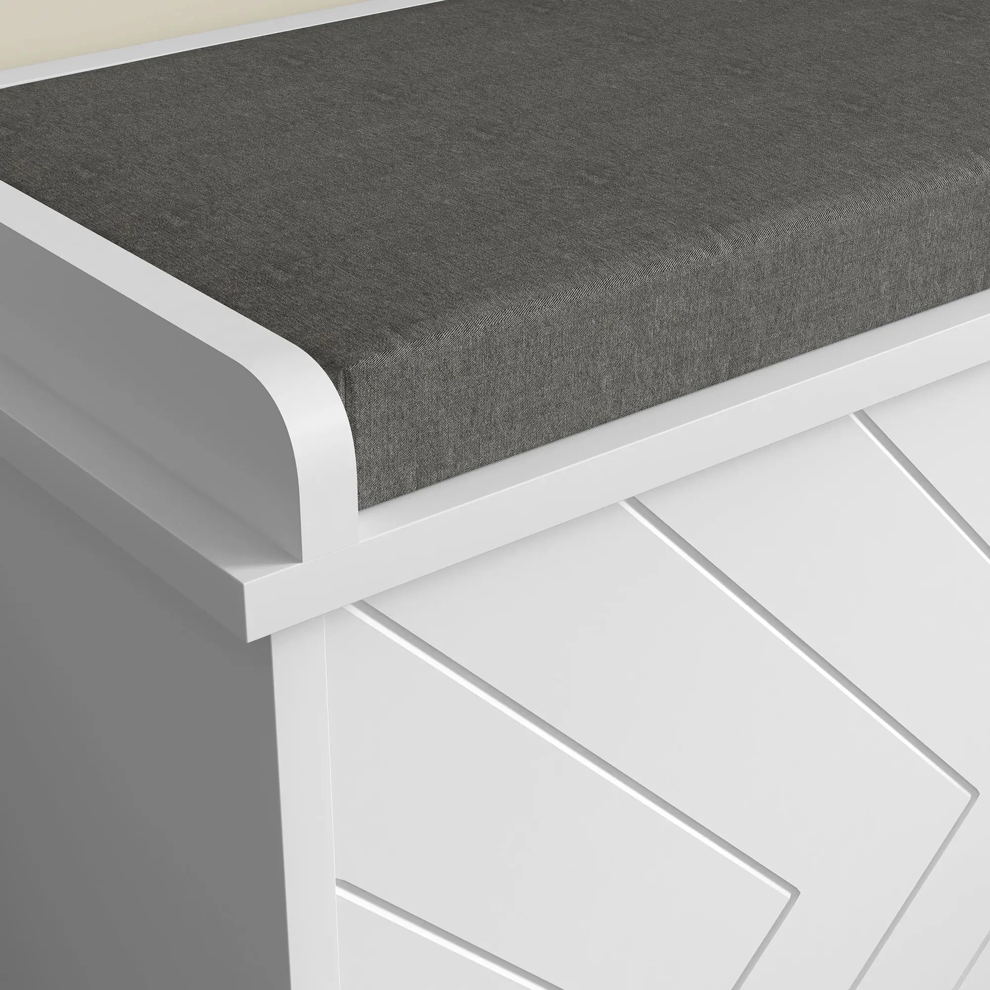 Upholstered Shoe Storage Bench with Flip Drawer, Adjustable Shelf, 10 Pairs Shoe Storage Cabinets & Racks at Gallery Canada