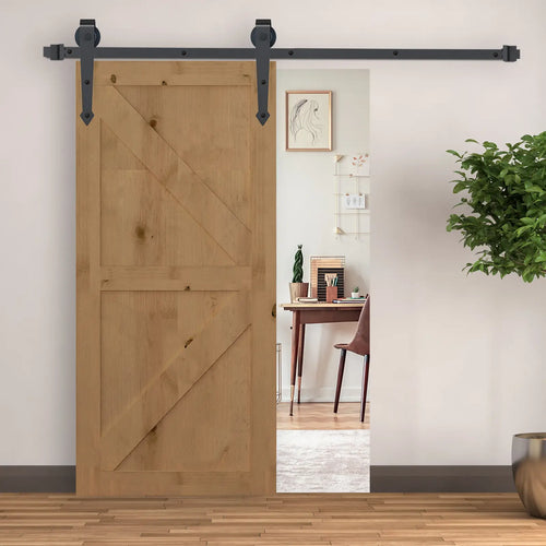 6.6FT Sliding Barn Door Track Kit, Heavy Duty, Fits 39