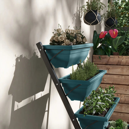 5-Tier Raised Garden Bed, 5 Planter Box, Outdoor Plant Stand, Green Plant Stands at Gallery Canada