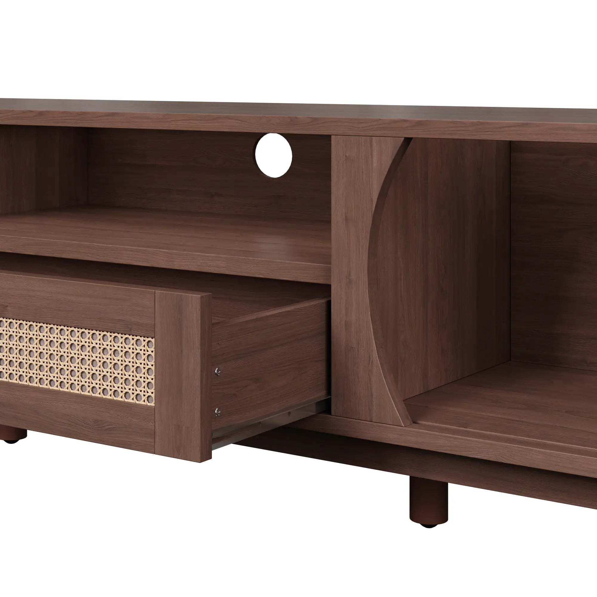 TV Stand, Solid Wood Doors, Drawers, 65