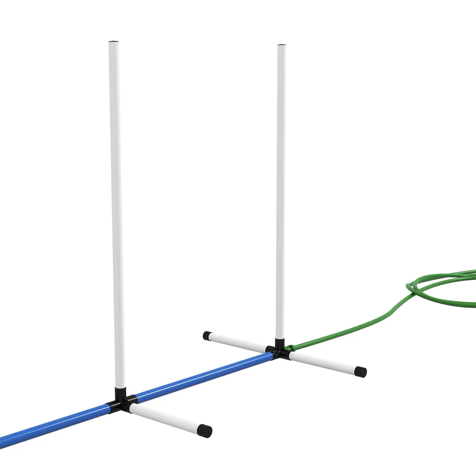 2PCs Dog Agility Kit, Weave Poles, Spray Tube, Whistle, Carry Bag, White Dog Agility Training Equipment at Gallery Canada