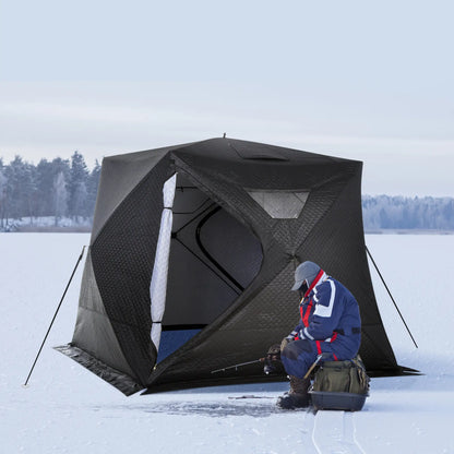 4-Person Insulated Ice Fishing Tent, Portable Shelter, Carry Bag, -22℉ Ice Fishing Tents at Gallery Canada