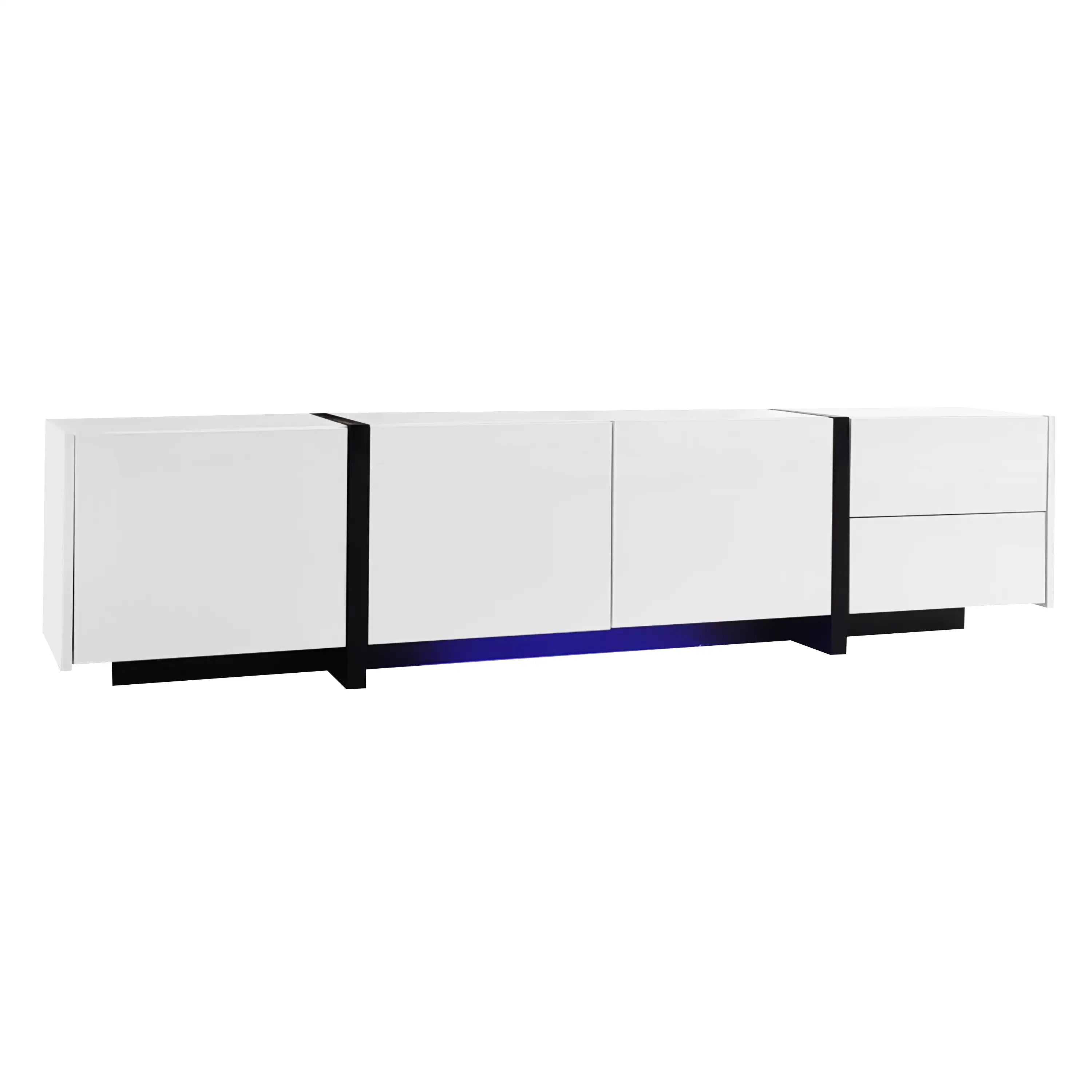 TV Cabinet, High Gloss Finish, Ample Storage, 67