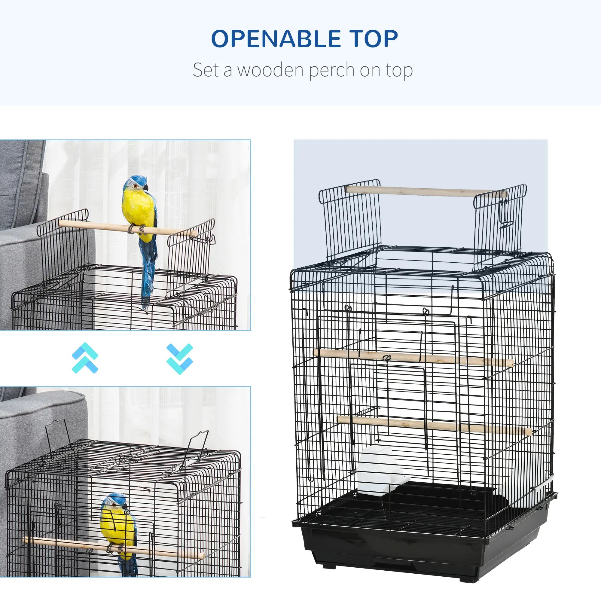 23 Bird Cage, Parrot House, Cockatiels Playpen, Black Bird Cages at Gallery Canada
