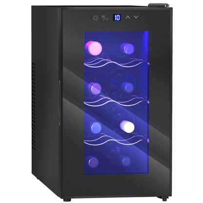8 Bottle Wine Cooler, Glass Door, Temperature Control, Champagne Wine Racks at Gallery Canada