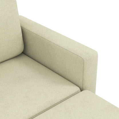 78" L-Shaped 3-Seater Sofa with Ottoman, Beige, Beige L Shaped Couchs at Gallery Canada