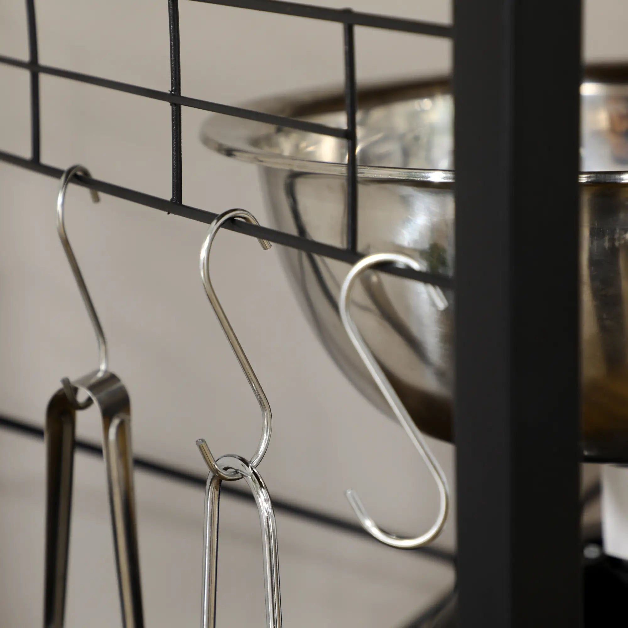 Baker's Rack with Charging Station, Microwave Shelf, Rustic Brown Storage Cabinets at Gallery Canada