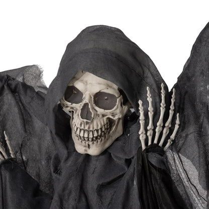 6.4' Winged Grim Reaper Halloween Decoration, Animatronic with Light Up Eyes Halloween Decorations at Gallery Canada