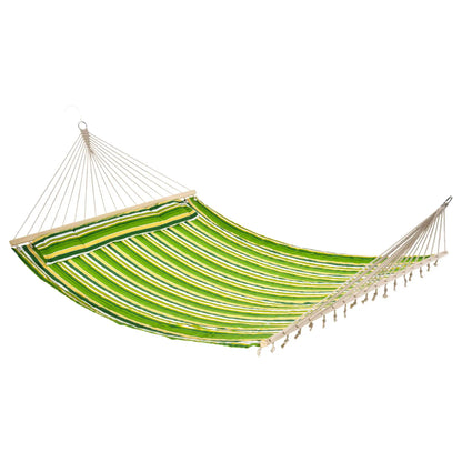 Patio Hammock With Pillow, Striped Camping Lounger, Green Camping Hammocks Green, White, Yellow at Gallery Canada