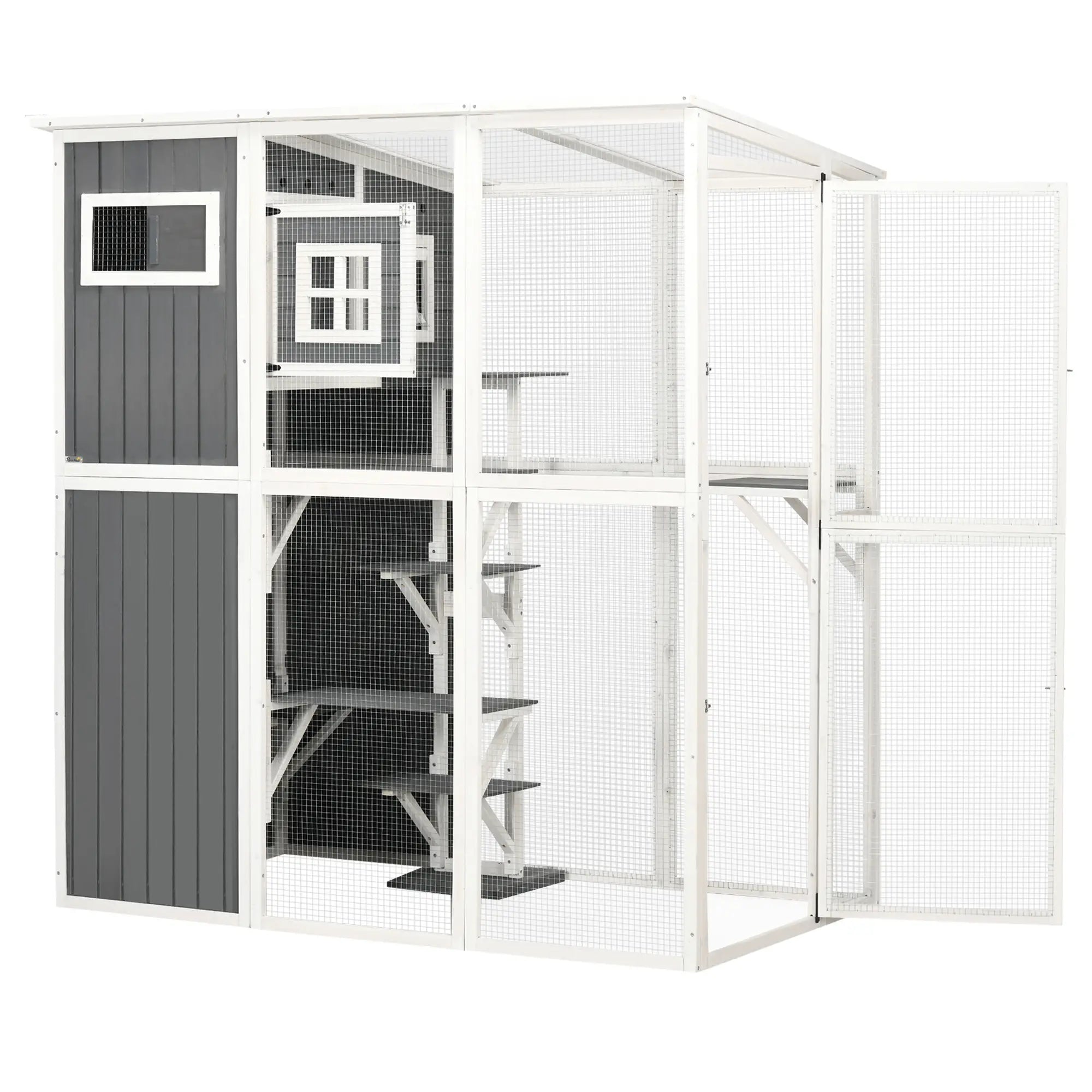 Wooden Cat Catio, 66.5