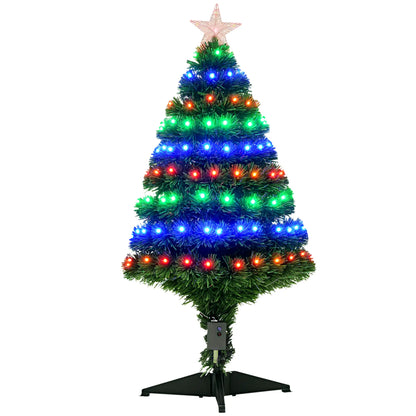 3FT Pre-Lit LED Fiber Optic Christmas Tree, With Stand Pre Lit Christmas Trees Green at Gallery Canada