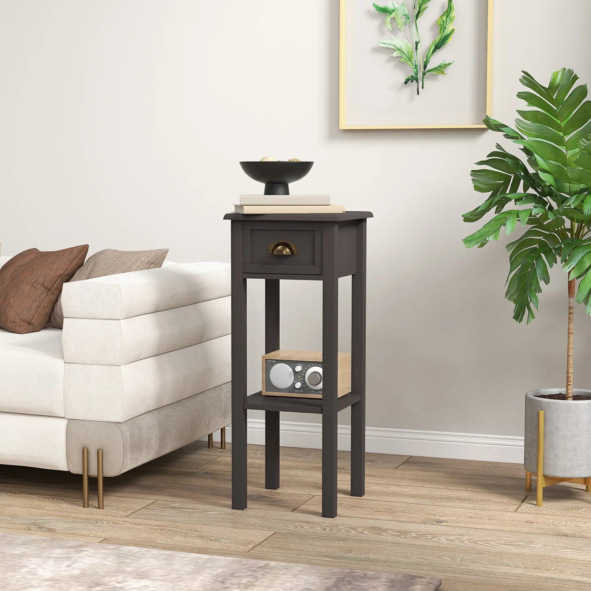 2-Tier Side Table with Drawer, Shelf, End Table for Living Room Side Tables at Gallery Canada