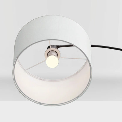 Arc Floor Lamp, Adjustable Linen Shade, 90° Tilt Swivel, Black Floor Lamps & Ceiling Fan Lights at Gallery Canada