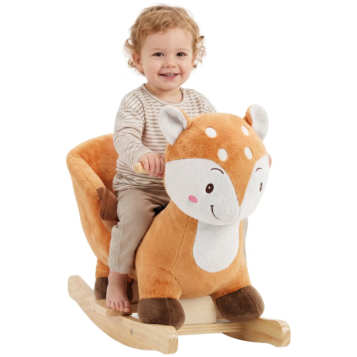 Deer Rocking Horse for Toddlers 1-3 Years, Brown Rocking Horses at Gallery Canada