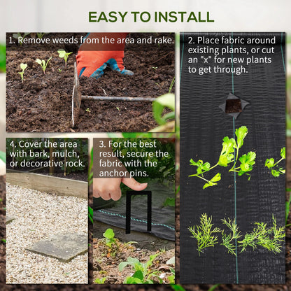 6.5ft X 164ft Weed Barrier, Heavy-Duty Garden Fabric Weed Barrier Fabrics at Gallery Canada