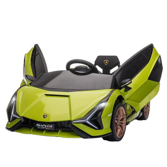 12V Battery Powered Kids Ride On Car, Remote Control, Music Lights, MP3, Green Electric Toy Cars Green at Gallery Canada