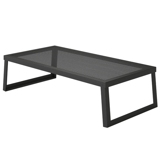 36" x 18" Folding Campfire Grill, Heavy Duty Carbon Steel Grate, Black