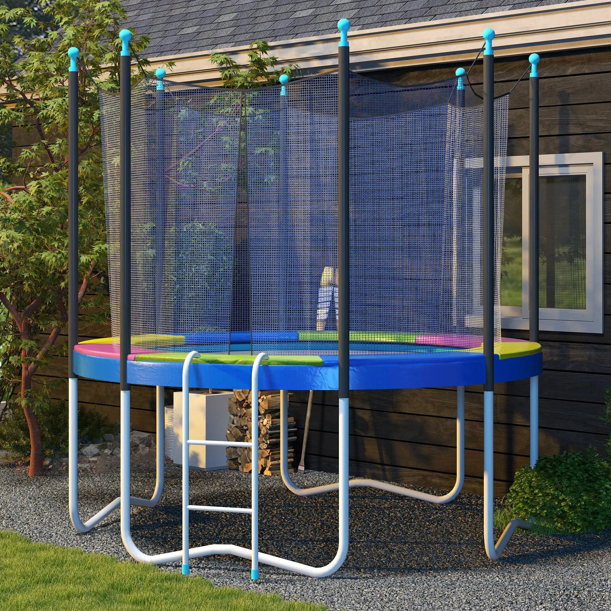 8FT Trampoline Spring Cover, Waterproof, Tear-Resistant, Multi-Colored Trampolines at Gallery Canada