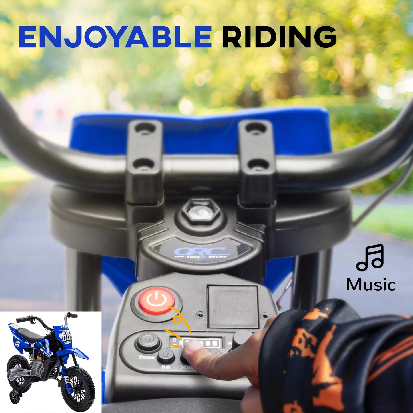 12V Kids Dirt Bike, Electric Motorcycle, Blue Electric Motorcycles at Gallery Canada