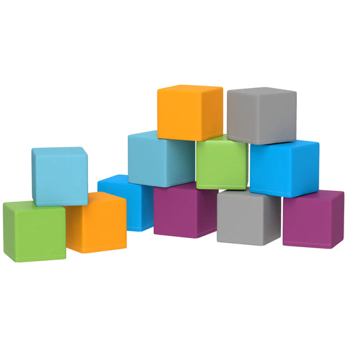 12 Piece Soft Play Blocks, Soft Foam Toy, Multicolours