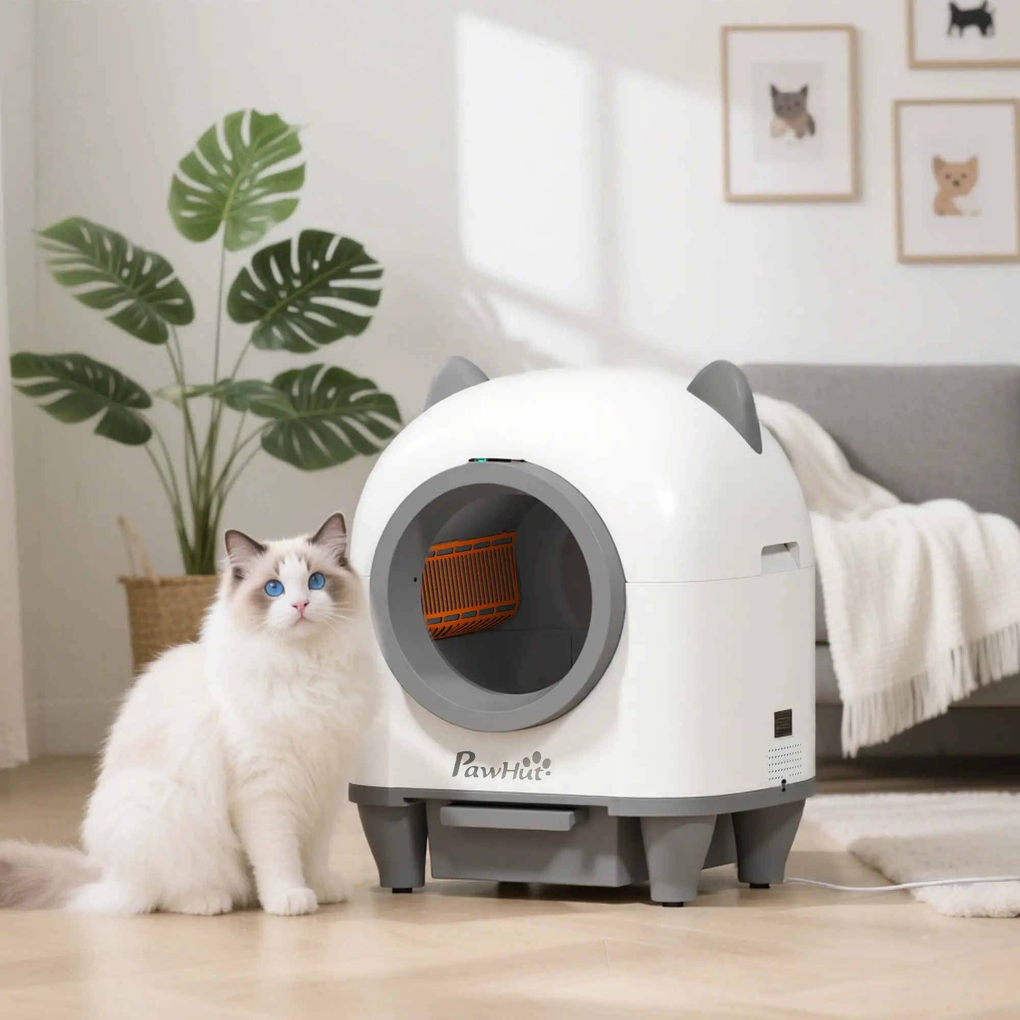 Automatic Cat Litter Box, App Control, Odor Isolation, Safety Protection Cat Litter Box Enclosures at Gallery Canada