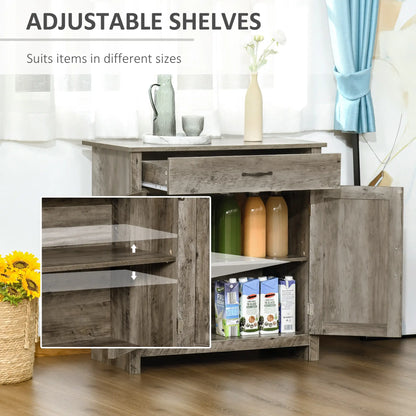 Farmhouse Sideboard Buffet, Storage Cabinet with Barn Doors, Ash Grey Bar Cabinets at Gallery Canada