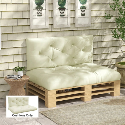 2 Seater 5" Thick Outdoor Seat Cushions, Cream White Patio Chair Cushions at Gallery Canada