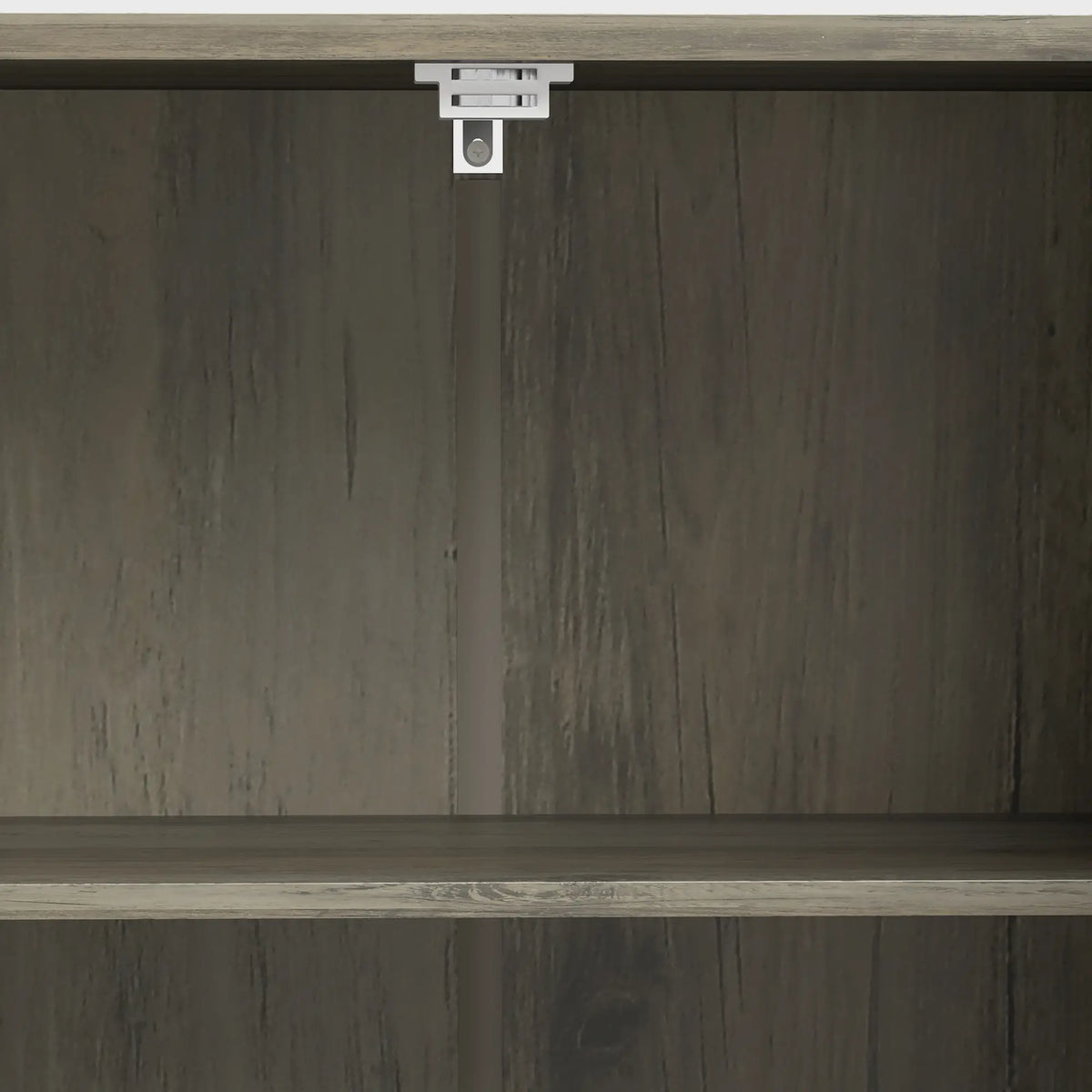 67" Farmhouse Pantry Cabinet, 2 Doors, Adjustable Shelves, Distressed, Grey Storage Cabinets at Gallery Canada