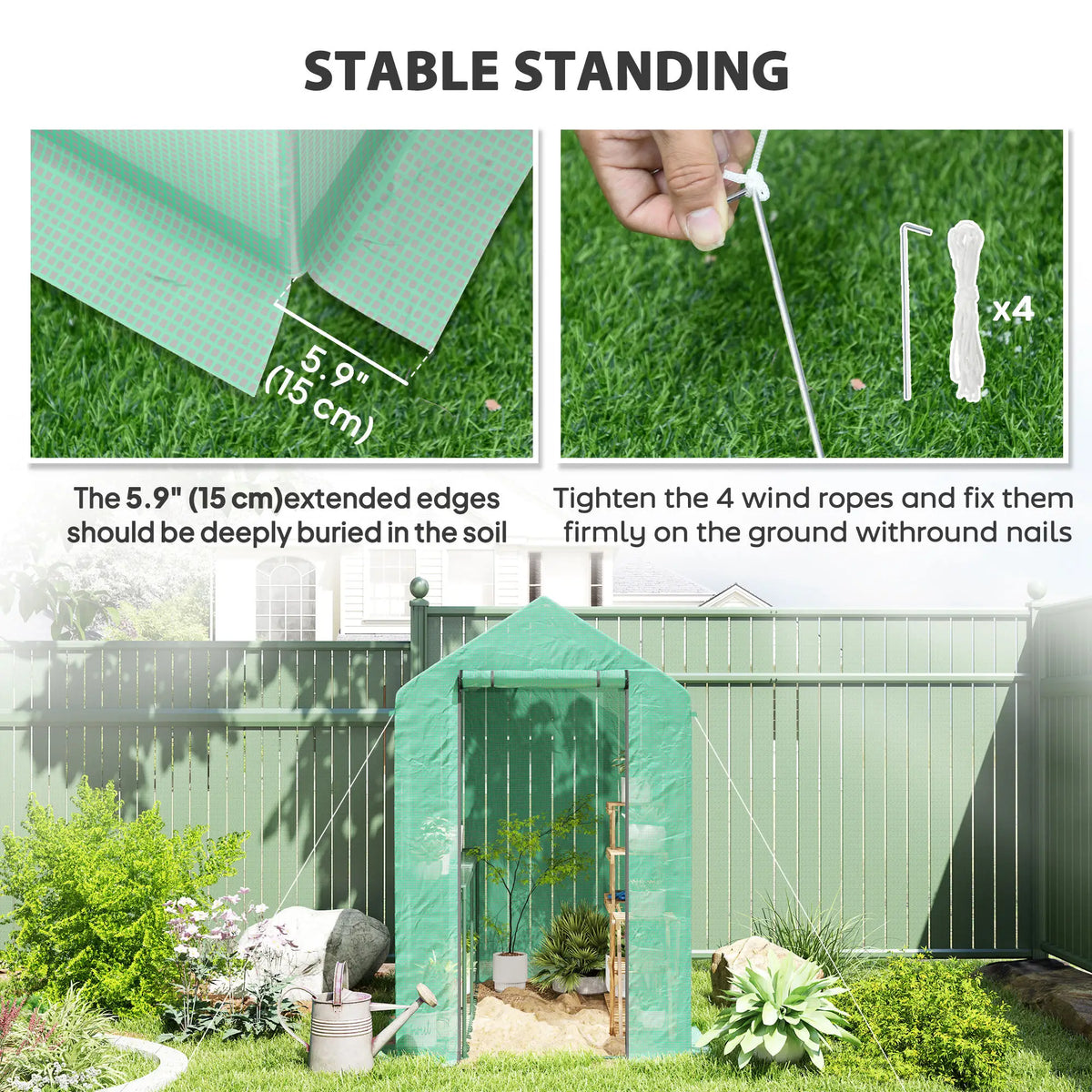 Walk-in Greenhouse, 73" x 47" x 75", Portable Plant House, Green Walk In Greenhouses at Gallery Canada
