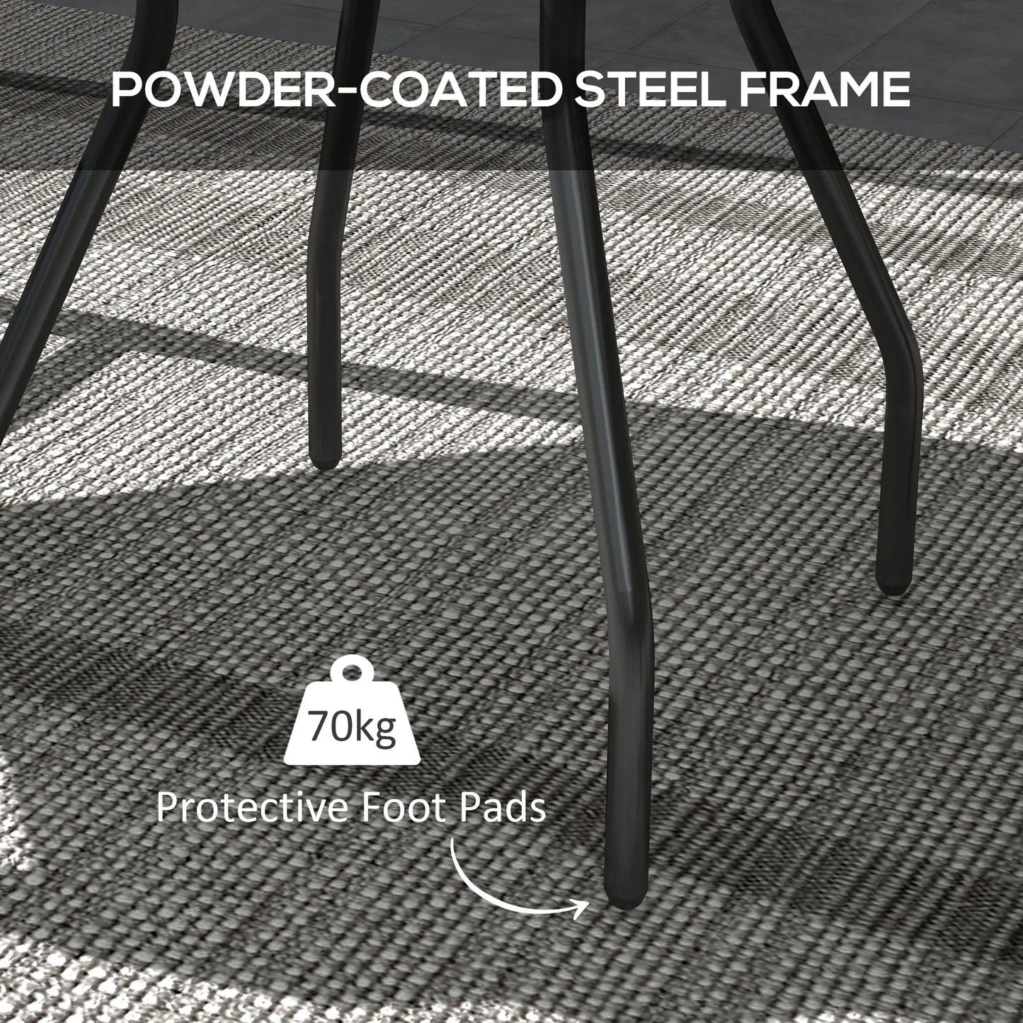 23.6" Round Patio Table, Outdoor Side Table, Multicolour Patio Side Tables at Gallery Canada