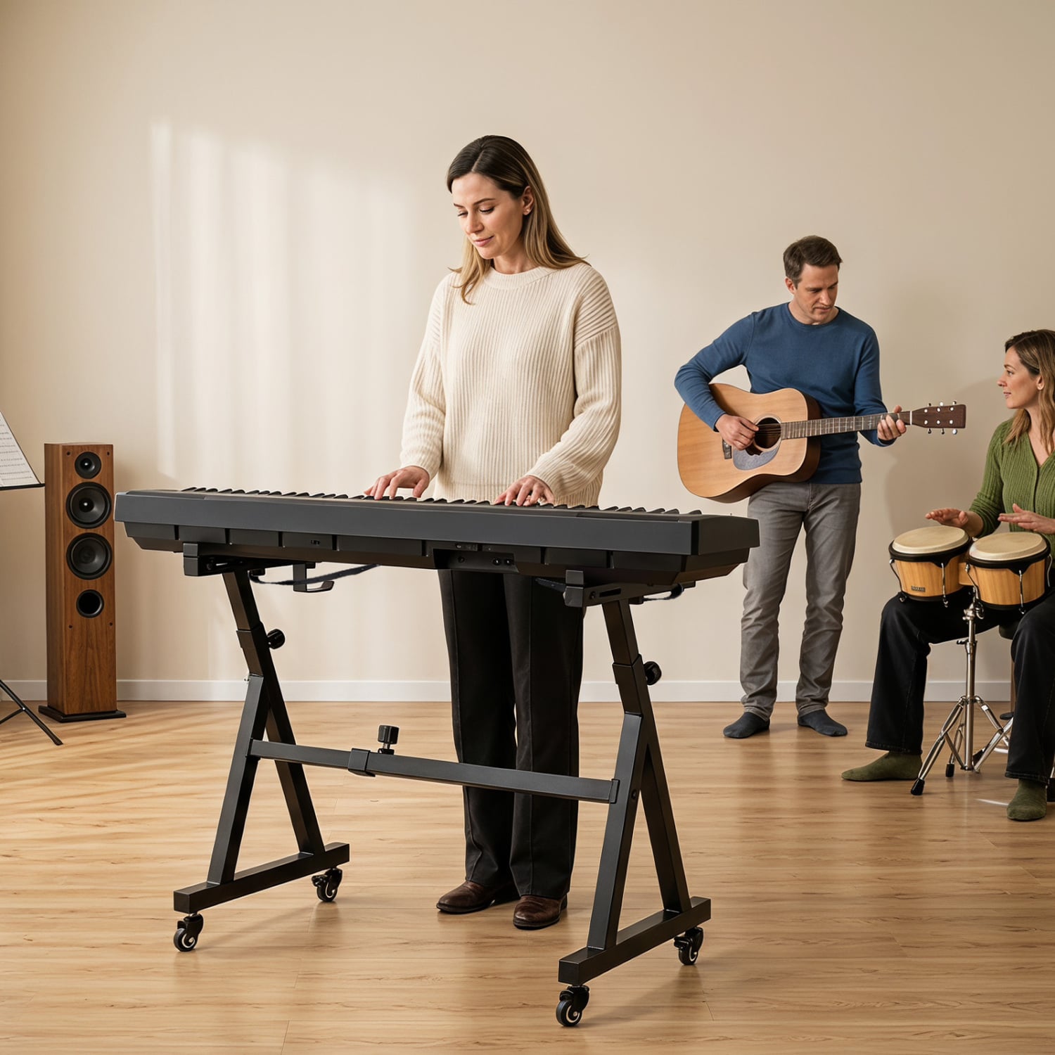 Adjustable Keyboard Stand Fits 49 54 61 88 Keys Pianos, Black Pianos & Keyboards at Gallery Canada