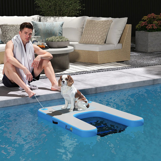 Floating Boat Ramp, Pets Up to 200 lbs, for Pool, Lake, Boat, Dock Dog Stairs Blue, Grey at Gallery Canada
