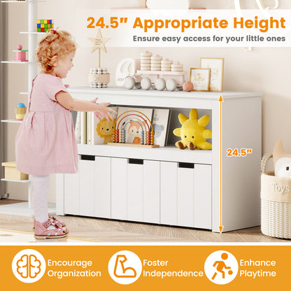 Kid Toy Storage Cabinet, 3 Drawer Chest With Wheels, White Kids Storage at Gallery Canada